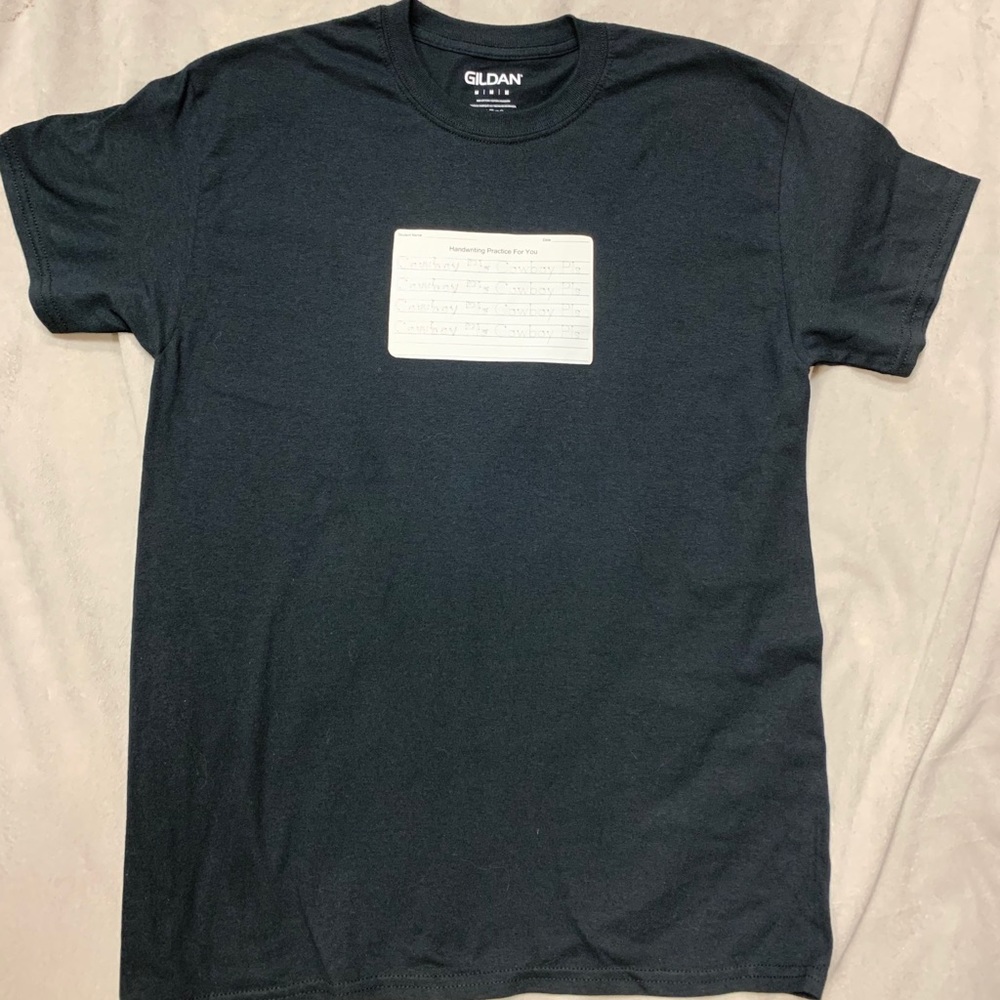 “Cowboy Pls - Handwriting Practice” Tee